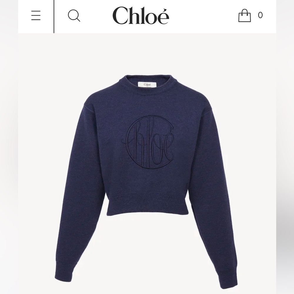 ✨ CHLOE knitted logo sweater in wool fall 2024